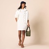 Amazon Essentials Women’s Long Sleeve Sweatshirt Dress(Eggshell White)