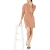 Amazon Essentials Women’s Long Sleeve Sweatshirt Dress(Light Brown)