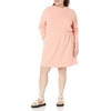 Amazon Essentials Women’s Long Sleeve Sweatshirt Dress(Peach)