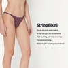 Amazon Essentials Women’s Low Rise No-tie String Swim Bikini Bottom(Brick Red Lilac Leopard)