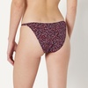 Amazon Essentials Women’s Low Rise No-tie String Swim Bikini Bottom(Brick Red Lilac Leopard)