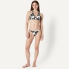 Amazon Essentials Women’s Low Rise No-tie String Swim Bikini Bottom(Cream Black Floral)