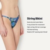 Amazon Essentials Women’s Low Rise No-tie String Swim Bikini Bottom(Deep Blue Paisley)