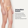 Amazon Essentials Women’s Low Rise No-tie String Swim Bikini Bottom(Rust Orange Abstract Palms)