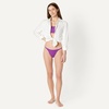 Amazon Essentials Women’s Low Rise No-tie String Swim Bikini Bottom(Violet)