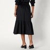 Amazon Essentials Women’s Mid-Rise A-line Cotton Sateen Tiered Midi Skirt (Top Sold Separately)(Black)