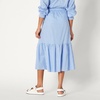 Amazon Essentials Women’s Mid-Rise A-line Cotton Sateen Tiered Midi Skirt (Top Sold Separately)(Blue White Stripe)
