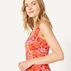 Amazon Essentials Women’s One-Piece Scoop Neck Coverage Swimsuit (Available in Plus Size)(Bright Red Multi Folk Floral)