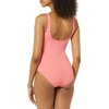 Amazon Essentials Women’s One-Piece Scoop Neck Coverage Swimsuit (Available in Plus Size)(Coral Pink)