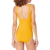 Amazon Essentials Women’s One-Piece Scoop Neck Coverage Swimsuit (Available in Plus Size)(Golden Yellow)