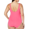 Amazon Essentials Women’s One-Piece Scoop Neck Coverage Swimsuit (Available in Plus Size)(Hot Pink)