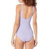 Amazon Essentials Women’s One-Piece Scoop Neck Coverage Swimsuit (Available in Plus Size)(Lavender)