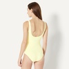 Amazon Essentials Women’s One-Piece Scoop Neck Coverage Swimsuit (Available in Plus Size)(Light Yellow)