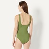Amazon Essentials Women’s One-Piece Scoop Neck Coverage Swimsuit (Available in Plus Size)(Olive)