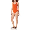 Amazon Essentials Women’s One-Piece Scoop Neck Coverage Swimsuit (Available in Plus Size)(Orange)