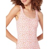 Amazon Essentials Women’s One-Piece Scoop Neck Coverage Swimsuit (Available in Plus Size)(Pale Peach Micro Floral)