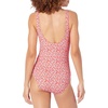 Amazon Essentials Women’s One-Piece Scoop Neck Coverage Swimsuit (Available in Plus Size)(Pale Peach Micro Floral)