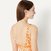 Amazon Essentials Women’s One-Piece Scoop Neck Coverage Swimsuit (Available in Plus Size)(Rust Orange Abstract Palms)