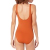 Amazon Essentials Women’s One-Piece Scoop Neck Coverage Swimsuit (Available in Plus Size)(Terracotta)