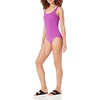 Amazon Essentials Women’s One-Piece Scoop Neck Coverage Swimsuit (Available in Plus Size)(Violet)