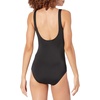 Amazon Essentials Women’s One-Piece Scoop Neck Coverage Swimsuit (Available in Plus Size)(Washed Black)
