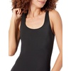 Amazon Essentials Women’s One-Piece Scoop Neck Coverage Swimsuit (Available in Plus Size)(Washed Black)