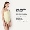 Amazon Essentials Women’s One-Shoulder One-Piece Swimsuit(Light Yellow)