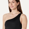 Amazon Essentials Women’s One-Shoulder One-Piece Swimsuit(Washed Black)