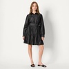 Amazon Essentials Women’s Regular-Fit Denim Chambray Long-Sleeve Dress(Black Wash)