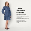 Amazon Essentials Women’s Regular-Fit Denim Chambray Long-Sleeve Dress(Classic Medium Wash)