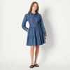 Amazon Essentials Women’s Regular-Fit Denim Chambray Long-Sleeve Dress(Classic Medium Wash)