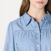 Amazon Essentials Women’s Regular-Fit Denim Chambray Long-Sleeve Dress(Iced Blue Light Wash)