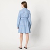 Amazon Essentials Women’s Regular-Fit Denim Chambray Long-Sleeve Dress(Iced Blue Light Wash)