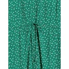 Amazon Essentials Women’s Relaxed Fit Half-Sleeve Breathable Button Front Drawstring Waist Midi A-Line Dress with Pockets(Green Vine Leaf Print)