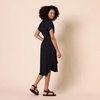 Amazon Essentials Women’s Relaxed Fit Short Sleeve Button Front Belted Shirt Dress(Black)