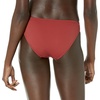 Amazon Essentials Women’s Ruched Side Tab Full Coverage Bikini Swimsuit Bottom(Brick Red)