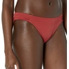 Amazon Essentials Women’s Ruched Side Tab Full Coverage Bikini Swimsuit Bottom(Brick Red)