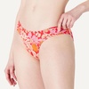 Amazon Essentials Women’s Ruched Side Tab Full Coverage Bikini Swimsuit Bottom(Bright Red Multi Folk Floral)
