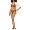 Amazon Essentials Women’s Ruched Side Tab Full Coverage Bikini Swimsuit Bottom(Brown)