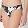 Amazon Essentials Women’s Ruched Side Tab Full Coverage Bikini Swimsuit Bottom(Cream Black Floral)