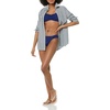 Amazon Essentials Women’s Ruched Side Tab Full Coverage Bikini Swimsuit Bottom(Dark Navy)