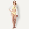 Amazon Essentials Women’s Ruched Side Tab Full Coverage Bikini Swimsuit Bottom(Light Yellow)