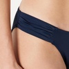 Amazon Essentials Women’s Ruched Side Tab Full Coverage Bikini Swimsuit Bottom(Navy)