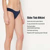 Amazon Essentials Women’s Ruched Side Tab Full Coverage Bikini Swimsuit Bottom(Navy)