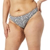 Amazon Essentials Women’s Ruched Side Tab Full Coverage Bikini Swimsuit Bottom(Navy White Ditsy Floral)