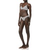 Amazon Essentials Women’s Ruched Side Tab Full Coverage Bikini Swimsuit Bottom(Navy White Ditsy Floral)