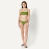 Amazon Essentials Women’s Ruched Side Tab Full Coverage Bikini Swimsuit Bottom(Olive)