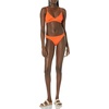 Amazon Essentials Women’s Ruched Side Tab Full Coverage Bikini Swimsuit Bottom(Orange)