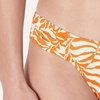 Amazon Essentials Women’s Ruched Side Tab Full Coverage Bikini Swimsuit Bottom(Rust Orange Abstract Palms)