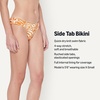 Amazon Essentials Women’s Ruched Side Tab Full Coverage Bikini Swimsuit Bottom(Rust Orange Abstract Palms)